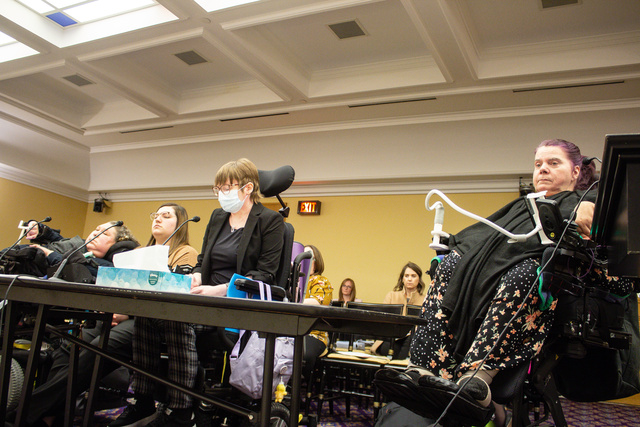 Georgie Elson testifying in front of the Subcommittee