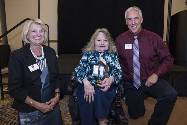 DRO Board President Sue Willis (center) was honored with the Synergy Award.